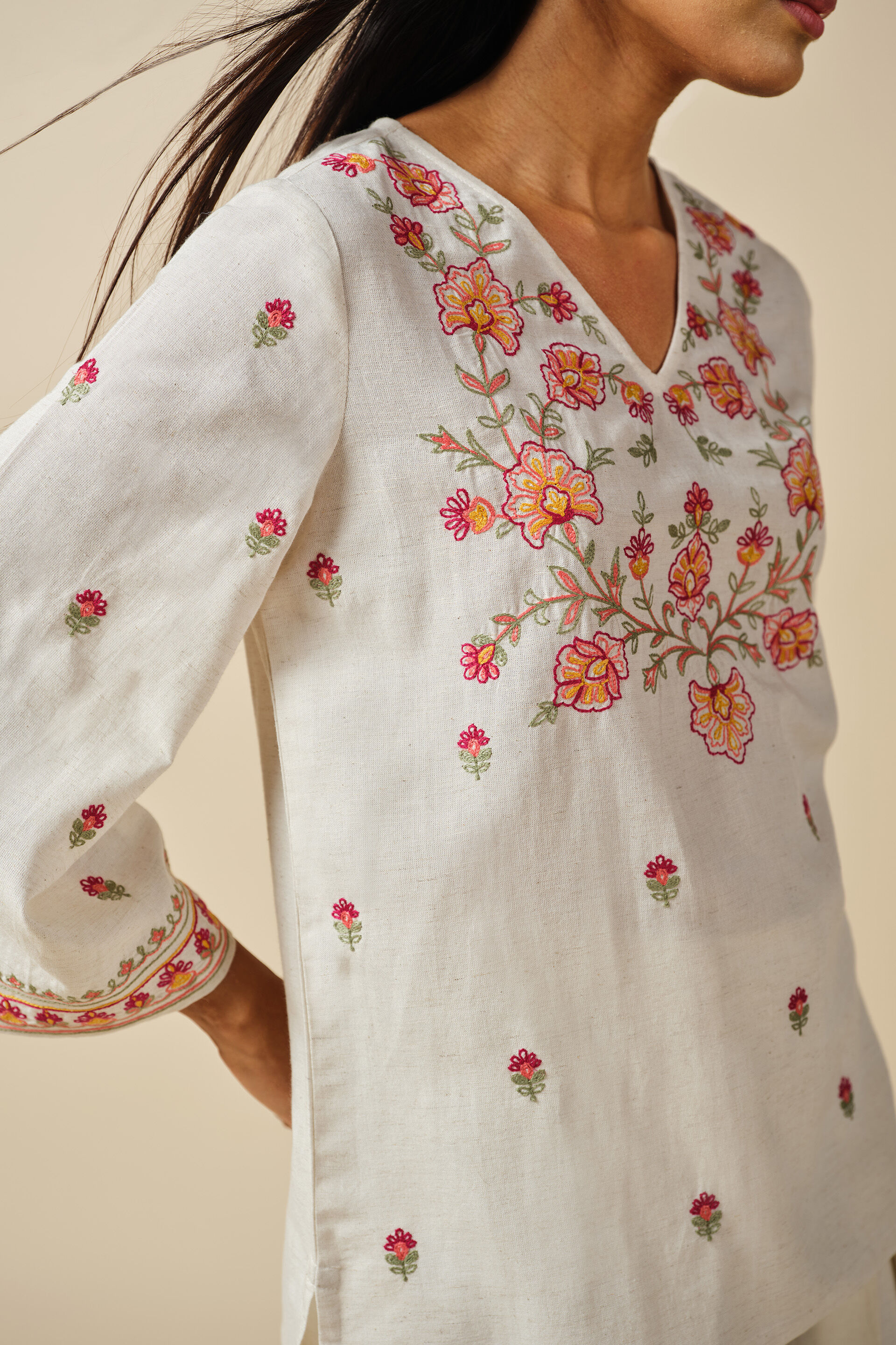 Gul Bahar Top, Off White, image 3